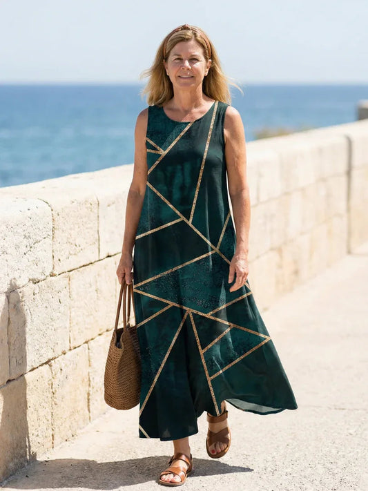Midi Dress Women Relaxed Fit Casual