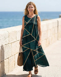 Midi Dress Women Relaxed Fit Casual