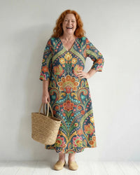 Midi Dress Women Relaxed Fit Casual