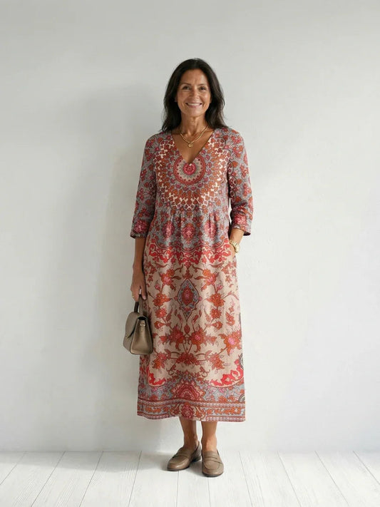 Midi Dress Women Relaxed Fit Casual