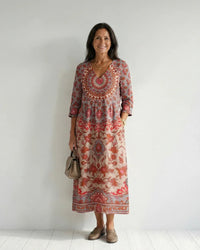 Midi Dress Women Relaxed Fit Casual