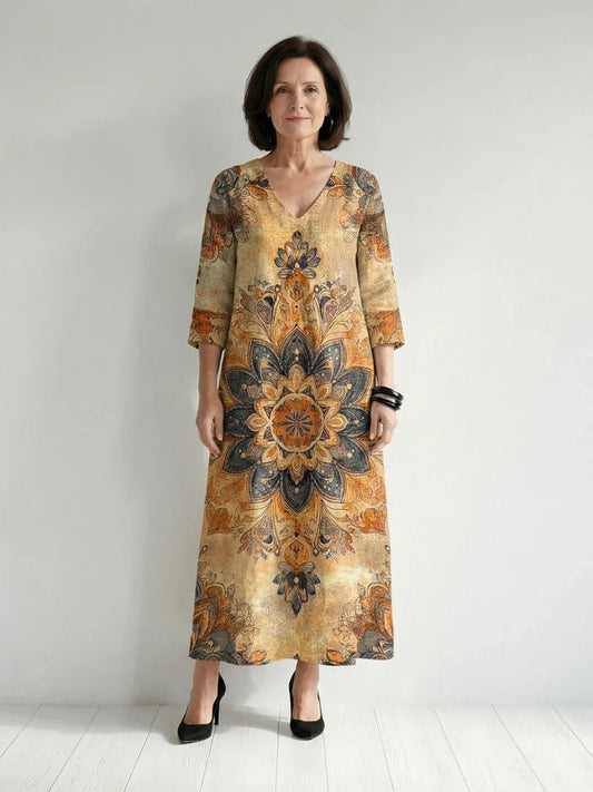 Midi Dress Women Relaxed Fit Casual