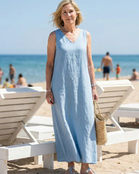 Sleeveless Midi Dress Women Relaxed Fit Casual Summer