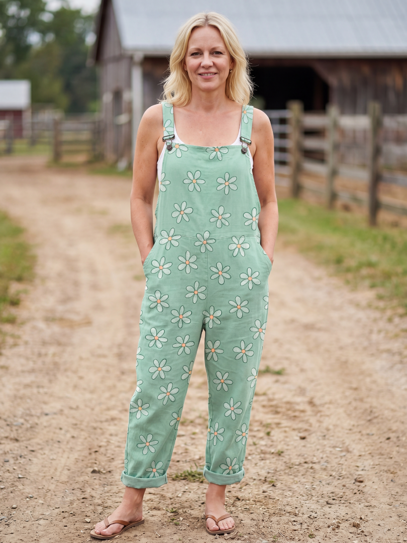 Jumpsuit Women Relaxed Fit Casual Lightweight Floral