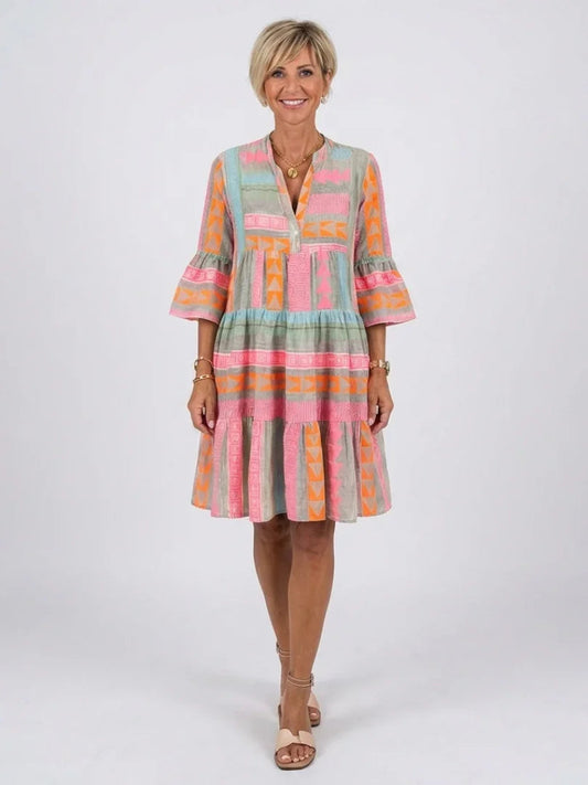 Knee Length Dress Women Relaxed Fit Casual Summer