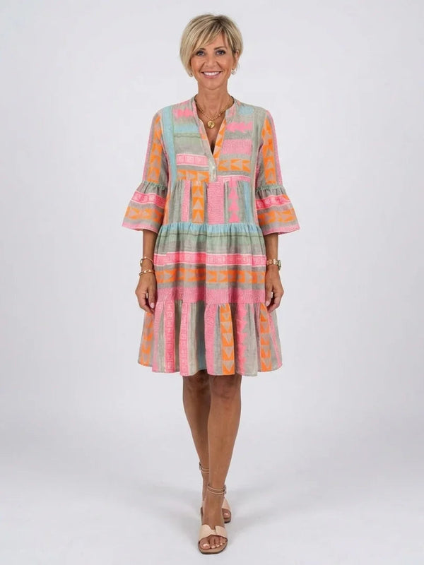 Knee Length Dress Women Relaxed Fit Casual Summer