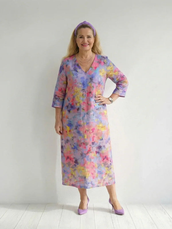 Midi Dress Women Relaxed Fit Casual