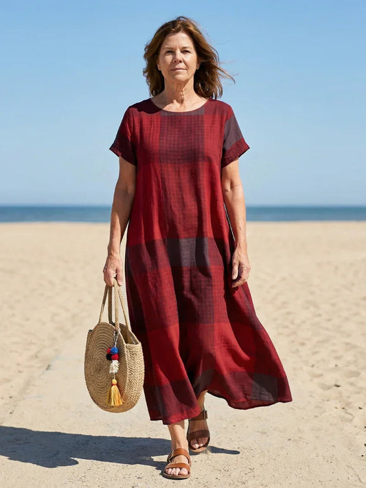 Midi Dress Women Relaxed Fit Casual