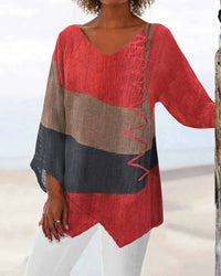 Tri-Color Shirt Women Regular Fit Casual Summer