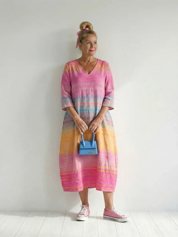 Midi Dress Women Relaxed Fit Casual