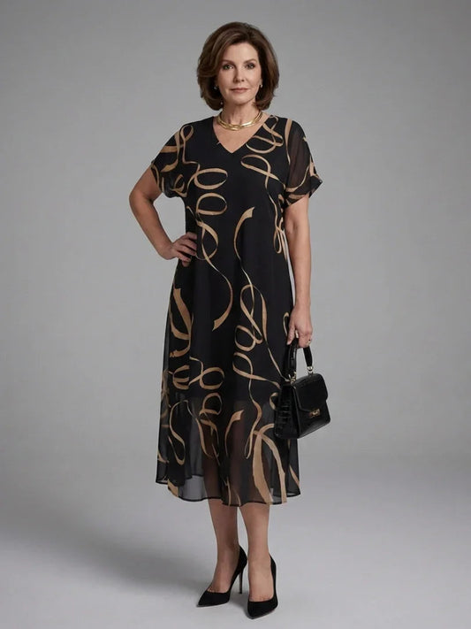 Midi Dress Women Relaxed Fit Casual