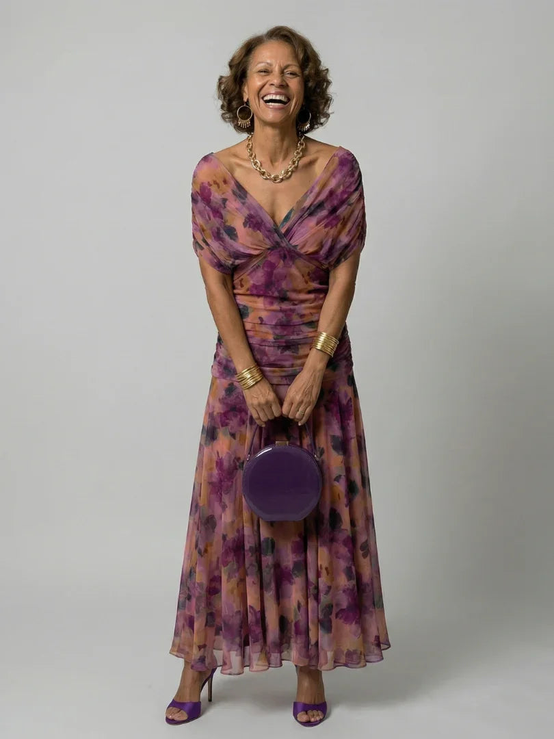 Off Shoulder Midi Dress Women Relaxed Fit Casual Summer