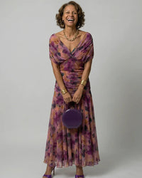 Off Shoulder Midi Dress Women Relaxed Fit Casual Summer