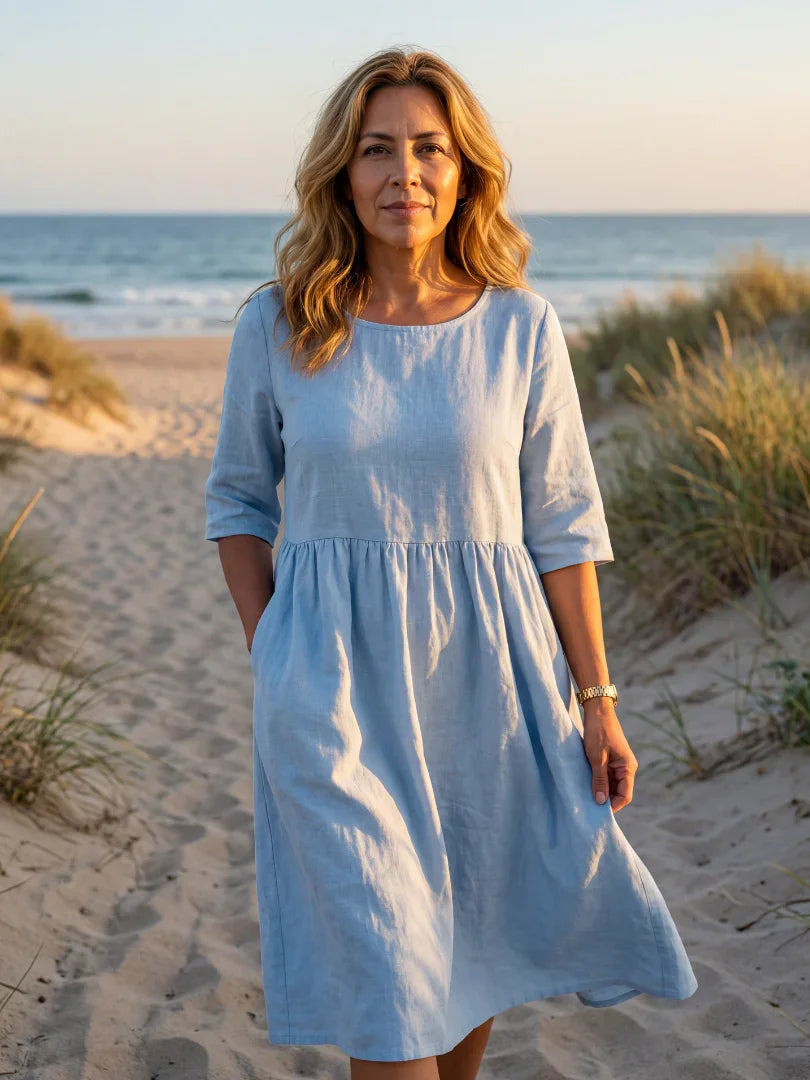 Midi Dress Women Relaxed Fit Casual Summer