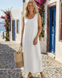 Midi Dress Women Relaxed Fit Casual Sleeveless Summer