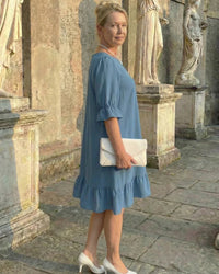 Ruffle Day Dress Women Relaxed Fit Casual