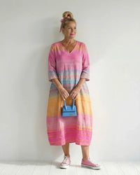 Midi Dress Women Relaxed Fit Casual