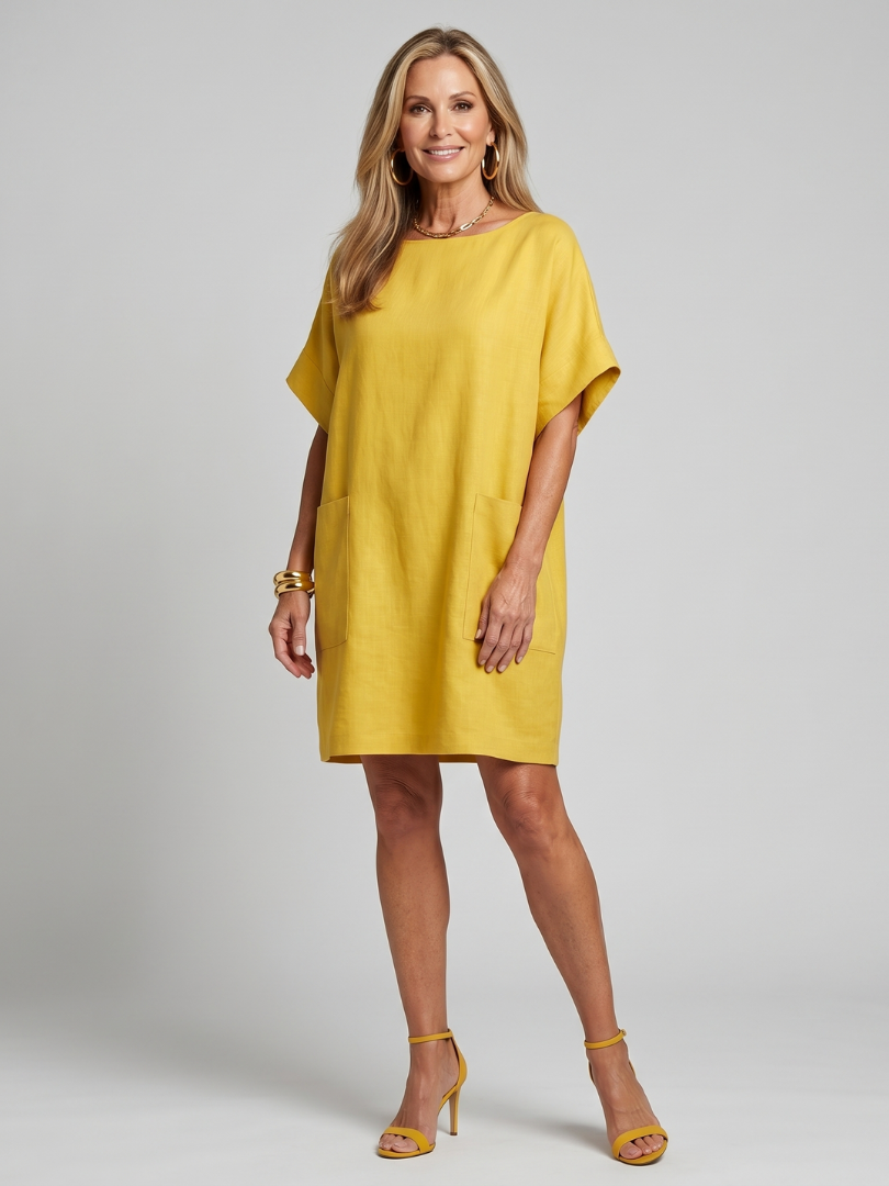 Knee Length Dress Women Relaxed Fit Casual