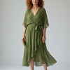 Midi Dress Women Relaxed Fit Casual