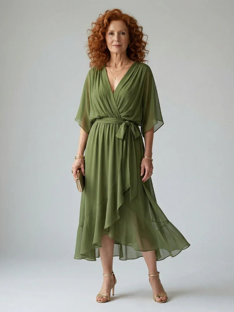 Midi Dress Women Relaxed Fit Casual