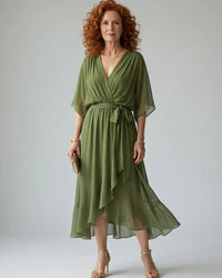 Midi Dress Women Relaxed Fit Casual
