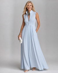 Sleeveless Collared Wide Leg Jumpsuit Women Relaxed Fit Casual Summer