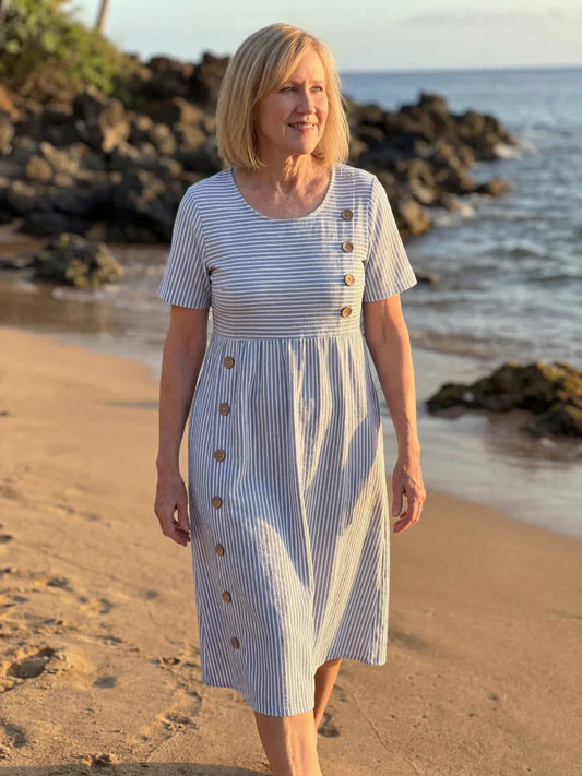 Midi Dress Women Relaxed Fit Casual