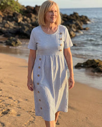 Midi Dress Women Relaxed Fit Casual