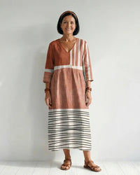 Midi Dress Women Relaxed Fit Casual