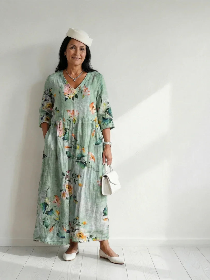 Midi Dress Women Relaxed Fit Casual
