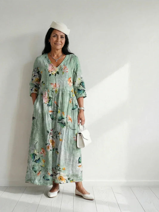 Midi Dress Women Relaxed Fit Casual