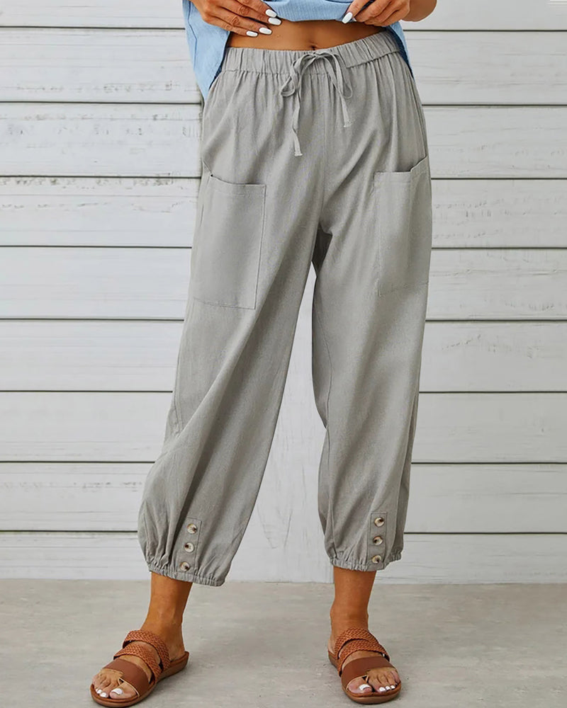 Loose Pants Women Relaxed Fit Casual Semi-Formal