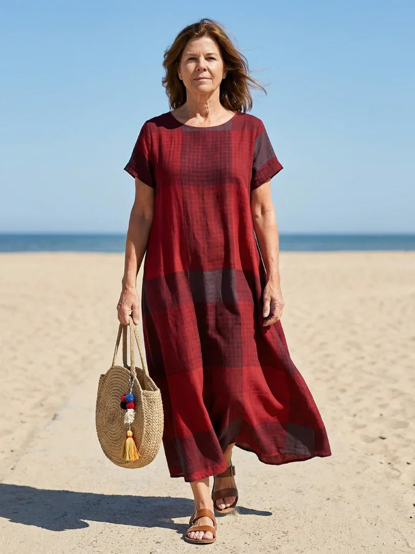 Midi Dress Women Relaxed Fit Casual