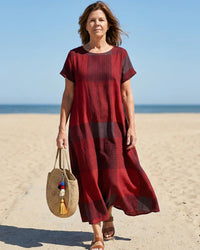 Midi Dress Women Relaxed Fit Casual