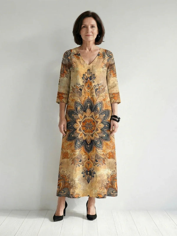 Midi Dress Women Relaxed Fit Casual