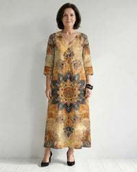 Midi Dress Women Relaxed Fit Casual