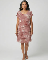 Tiered Knee Length Dress Women Relaxed Fit Casual