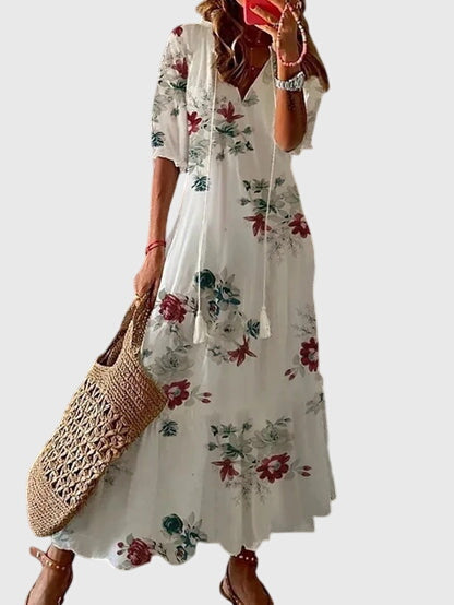 Summer Dress Women Regular Fit Casual Boho Vintage