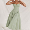 Eleanor | Corset Midi Dress Women Fitted Casual Formal