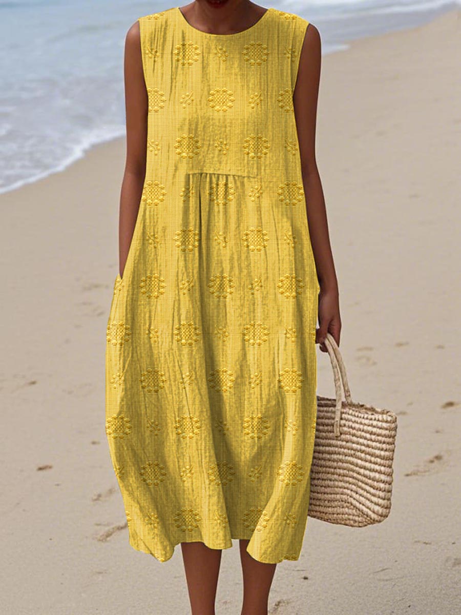Sleeveless Dress Women Relaxed Fit Casual with Pockets