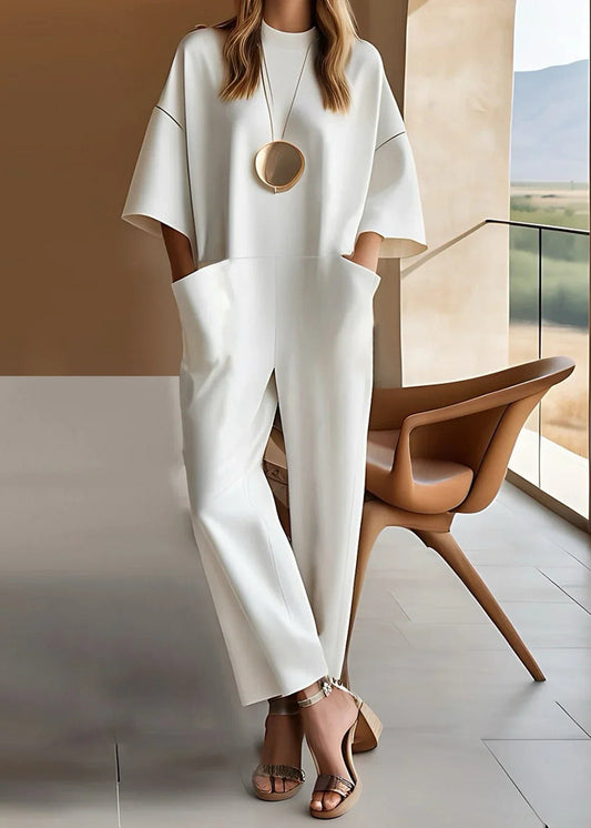 Wide Leg Jumpsuit Women Relaxed Fit Casual Elegant