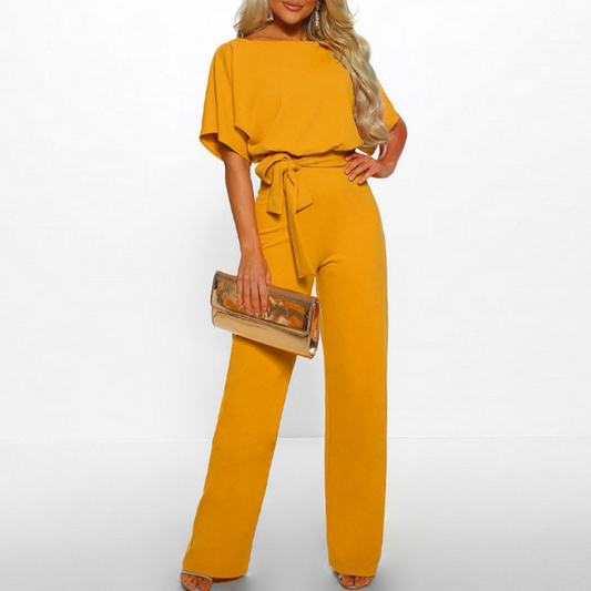 Wide-Leg Jumpsuit Women Regular Fit Casual Elegant
