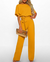 Wide-Leg Jumpsuit Women Regular Fit Casual Elegant