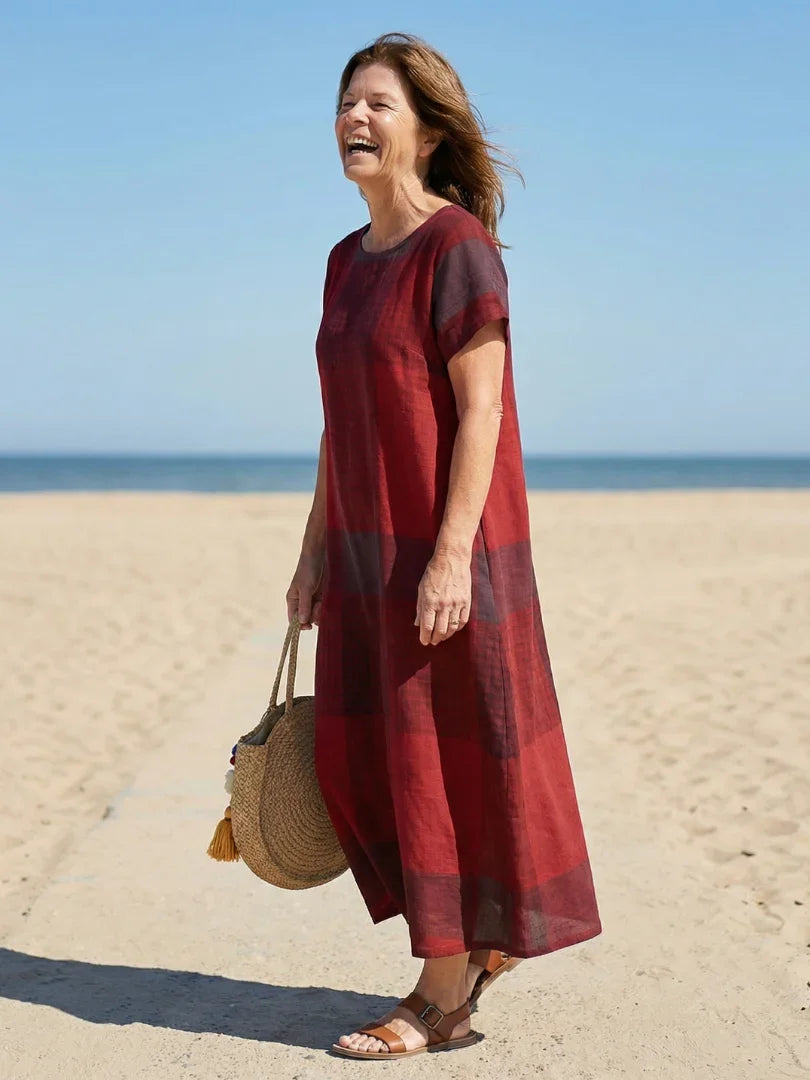 Midi Dress Women Relaxed Fit Casual