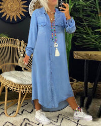 Long Sleeve Dress Women Relaxed Fit Casual