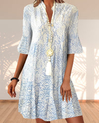 Midi Dress Women Relaxed Fit Casual Boho