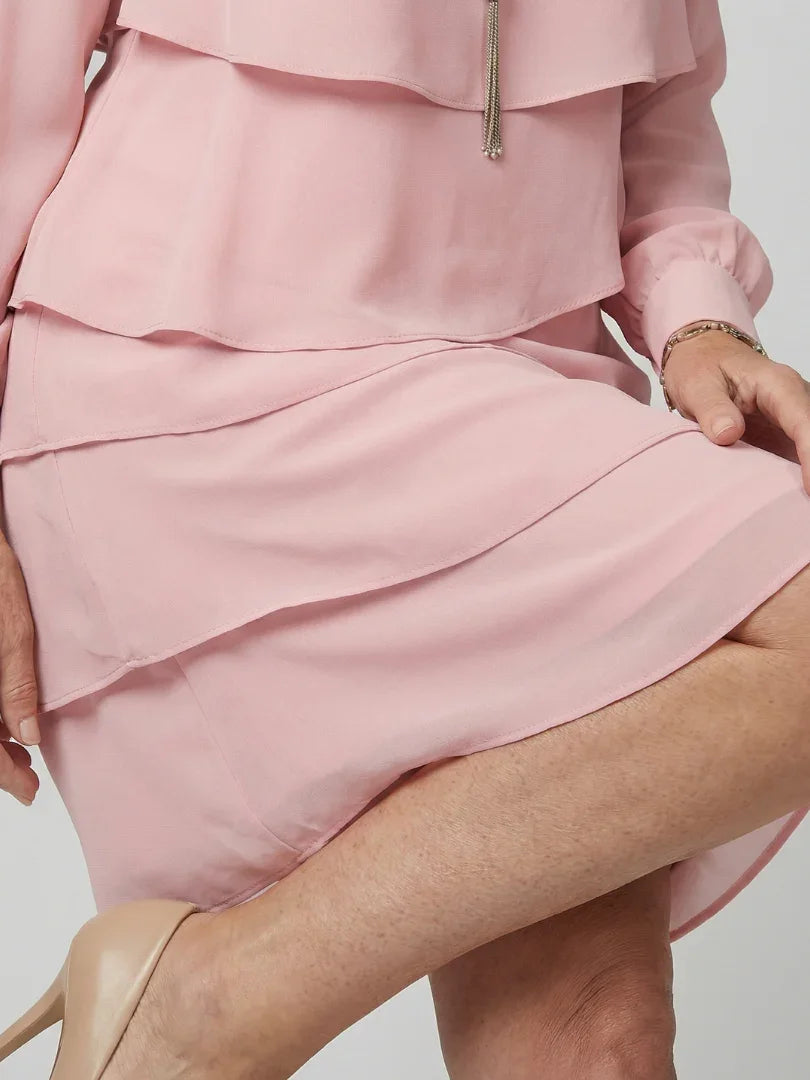 Layered Knee-Length Dress Women Relaxed Fit Casual