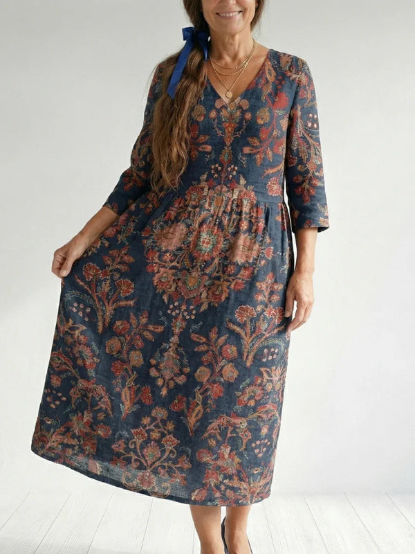 Midi Dress Women Relaxed Fit Casual