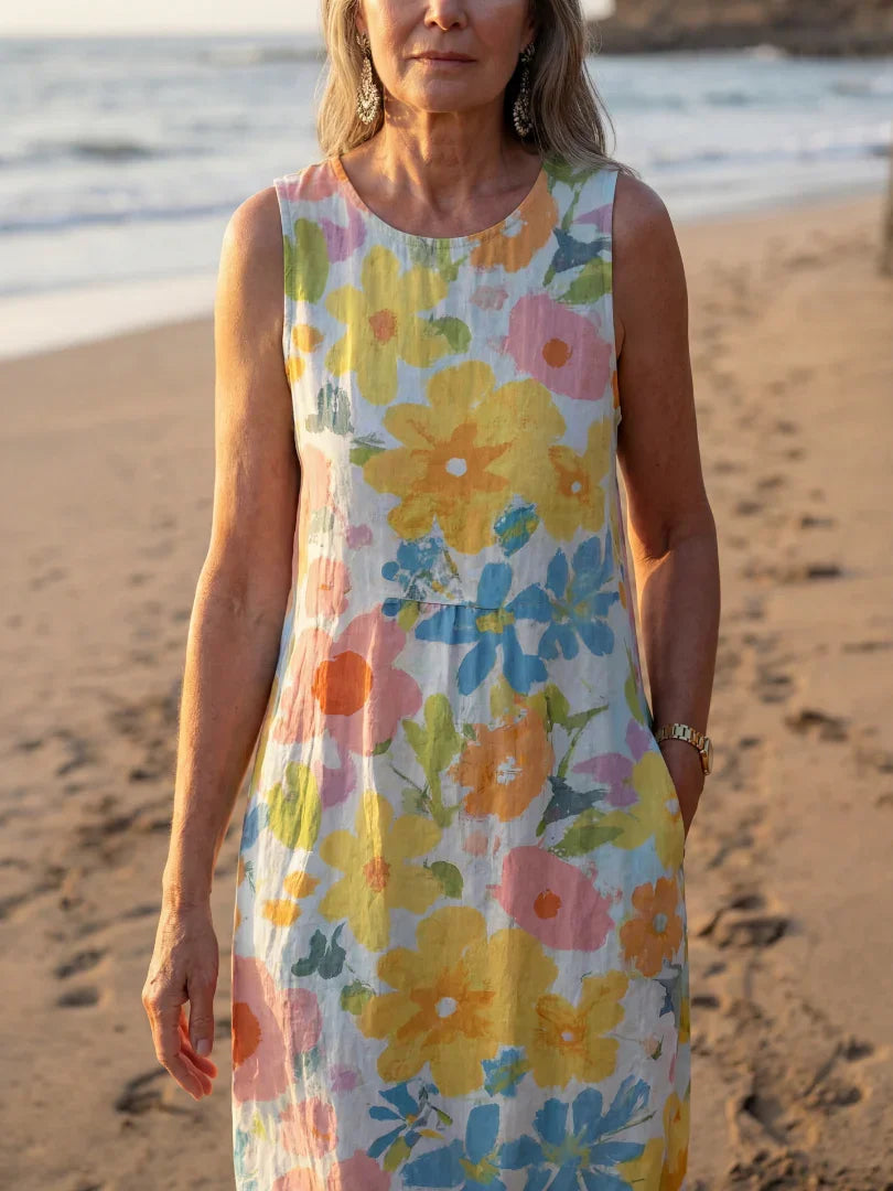 Midi Dress Women Relaxed Fit Casual