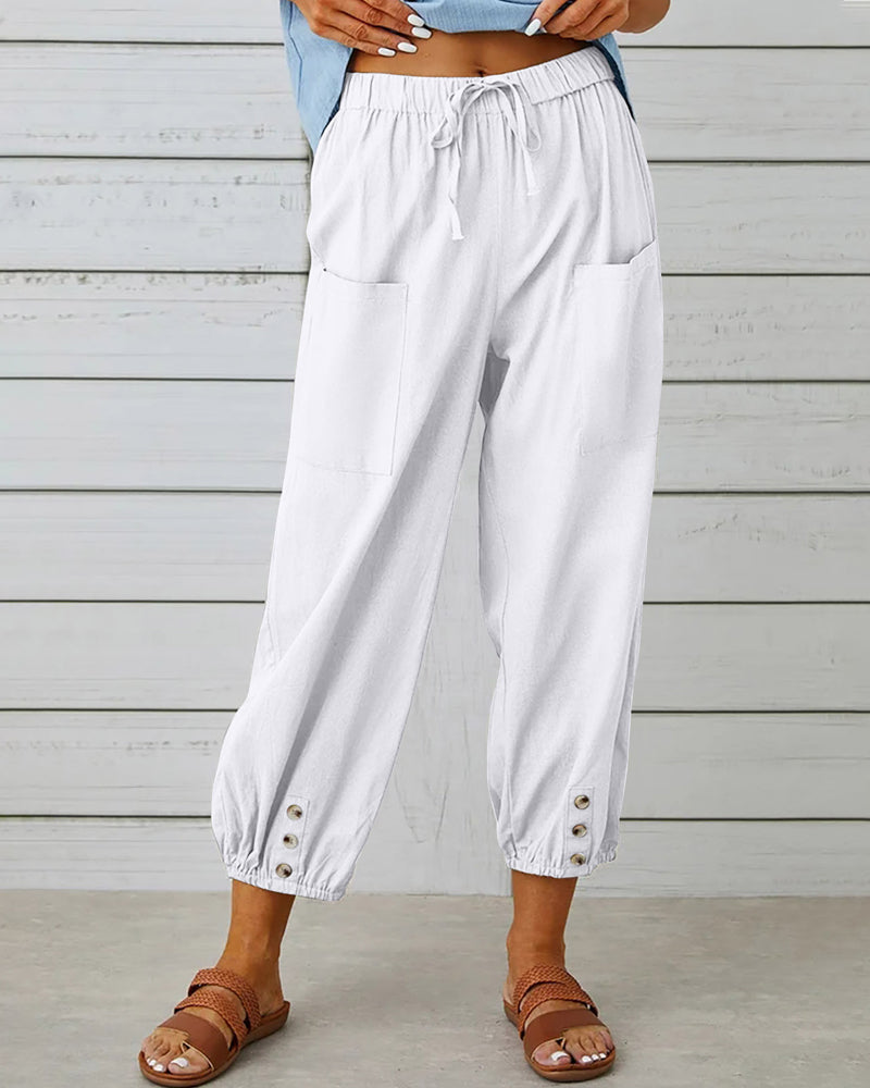 Loose Pants Women Relaxed Fit Casual Semi-Formal